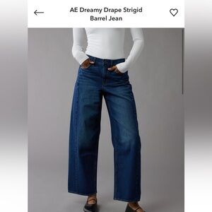 American Eagle Outfitters Dreamy Drape Strigid Barrel Jean